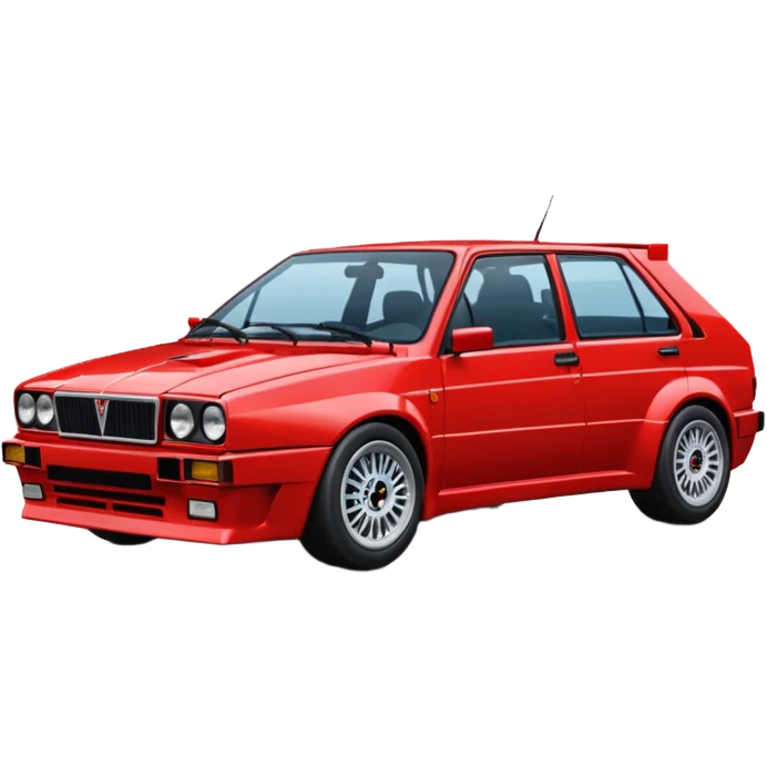 Please make an emoji of a Lancia delta hf integrale 8v fully stock make it as realistic as possible emoji