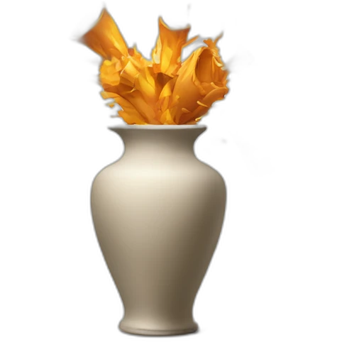 traditional vase exploding into multiple pieces emoji