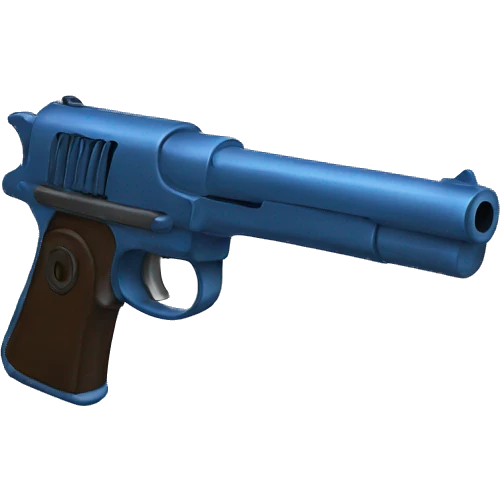 Blue pistol  emoji