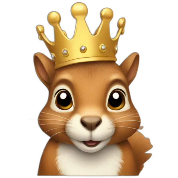 Squirrel with crown emoji