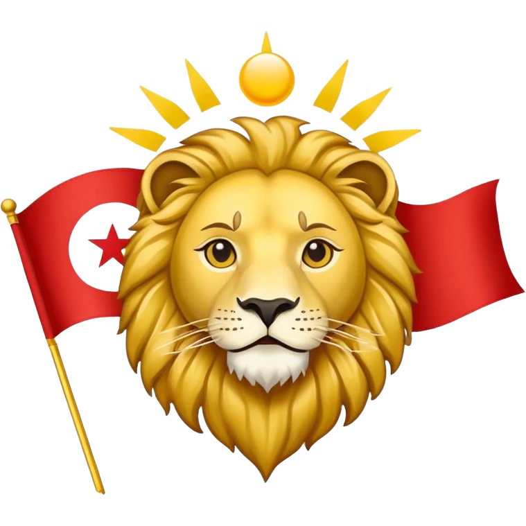 Create a emoji of the old lion and sun flag iran emoji