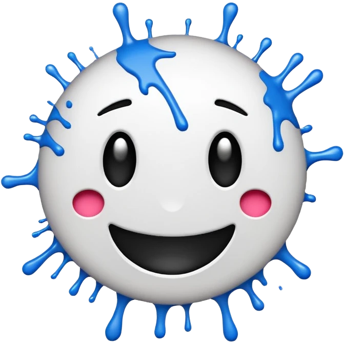 Splatter emoji but white emoji