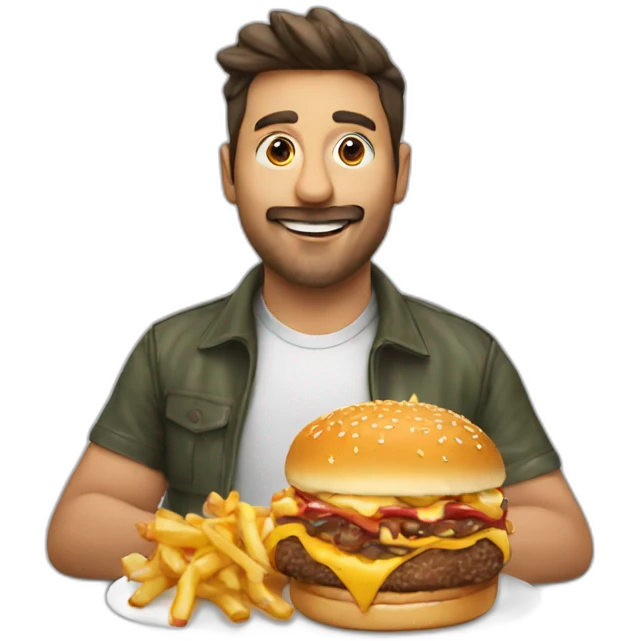Poutine eat burger emoji
