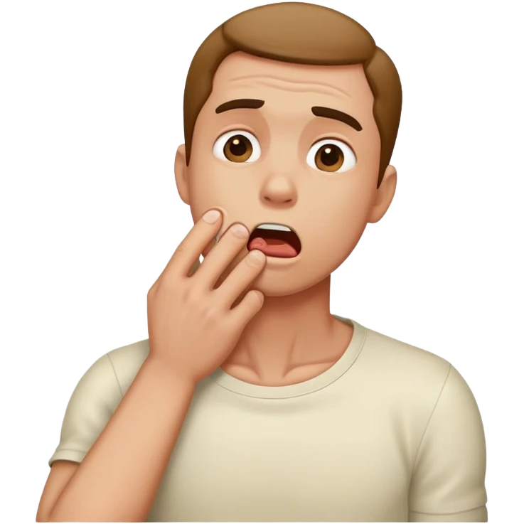 Guy choking his self emoji