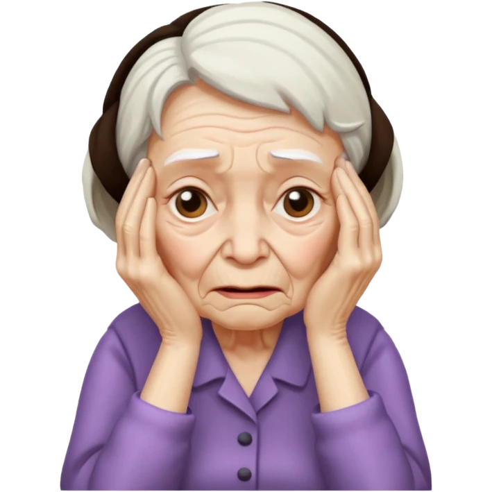 old lady face palm emoji