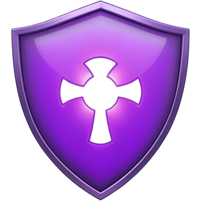 Purple glowing shield emoji