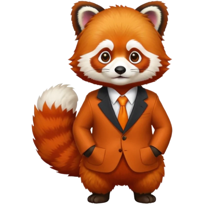 red panda with laywer hair emoji