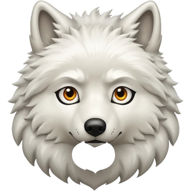 White wolf emoji