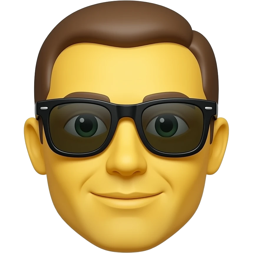 Güneş Gözlük takan emoji sarı kafa emoji