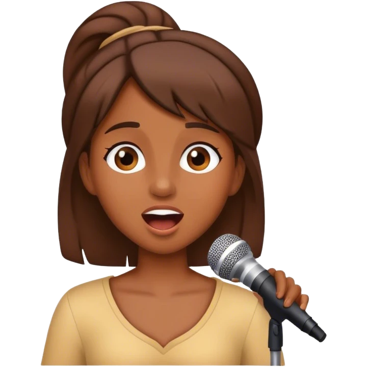 A girl singing  emoji