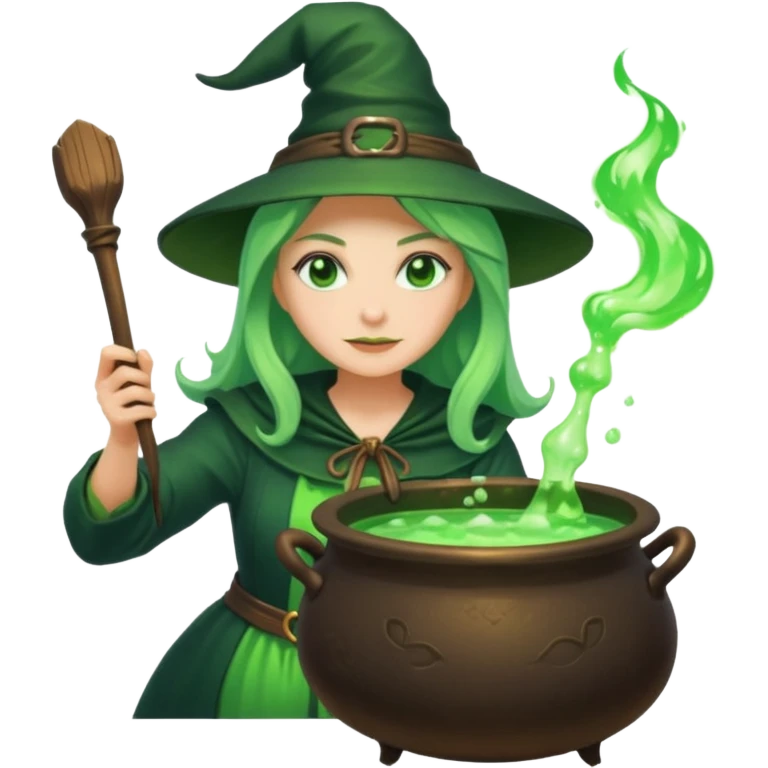 green witch cooking potion emoji