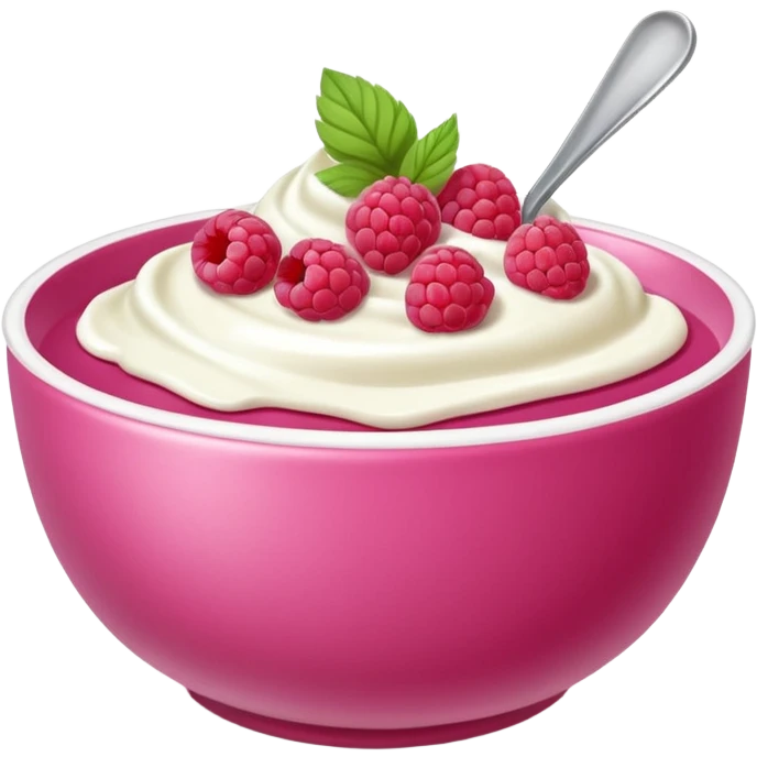 yoghurt bowl with Raspberry emoji