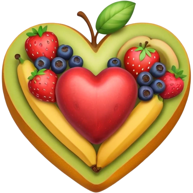 food themed heart emoji