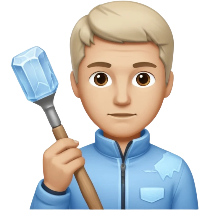 Sculptor with chisel & mallet,Ice Sculptors. emoji