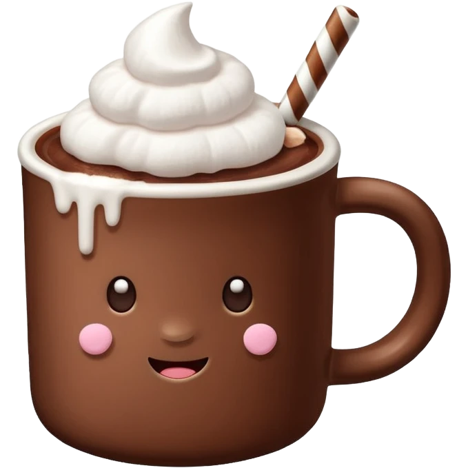 aesthetic hot cocoa with marshmallows emoji