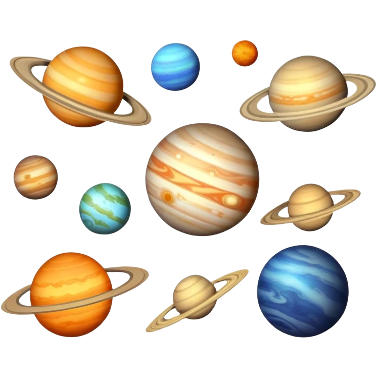 Planets in line emoji