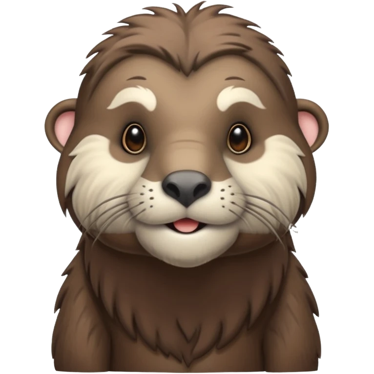 a mommoth emoji mixed with an otter emoji emoji
