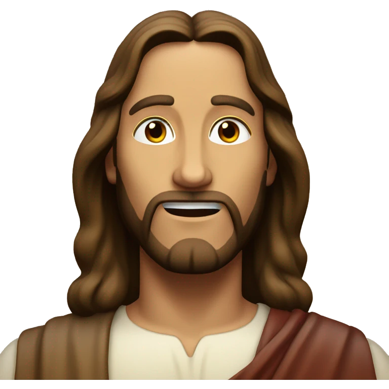 Jesus saying "Wow" emoji