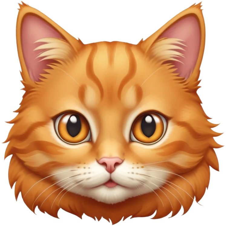 Cute orange tabby cat with big expressive eyes emoji