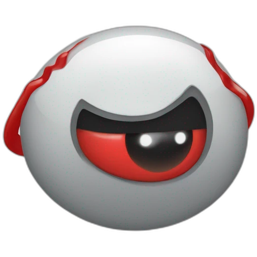 pickelball with energetic red Eyes emoji