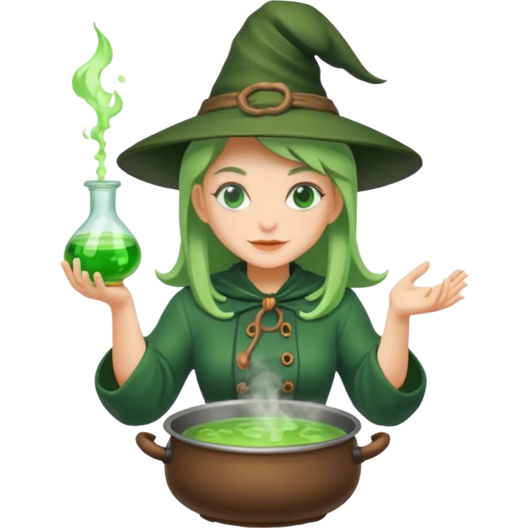 green witch cooking potion emoji