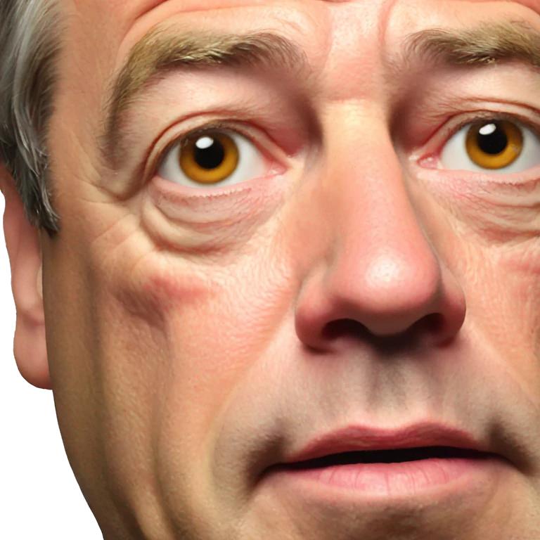 Nigel Farage side profile Pog expression emoji