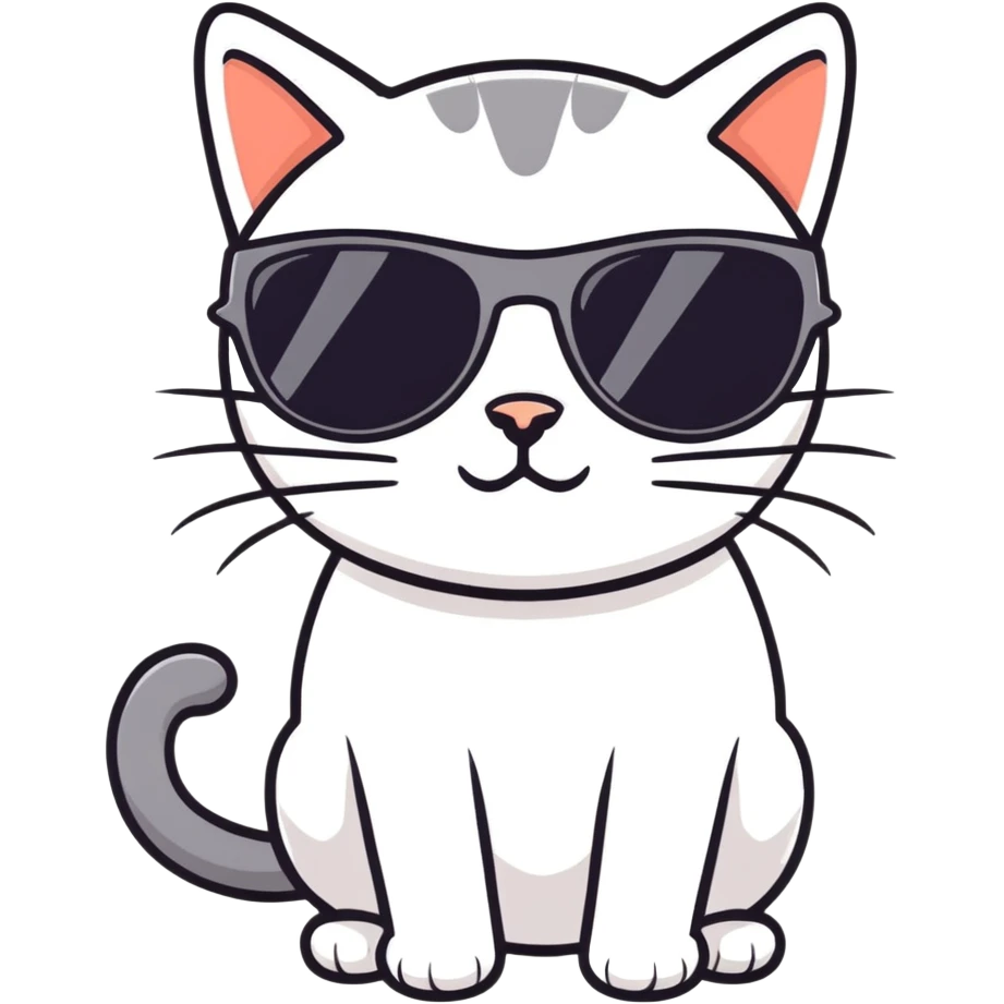 Cat with sunglasses emoji