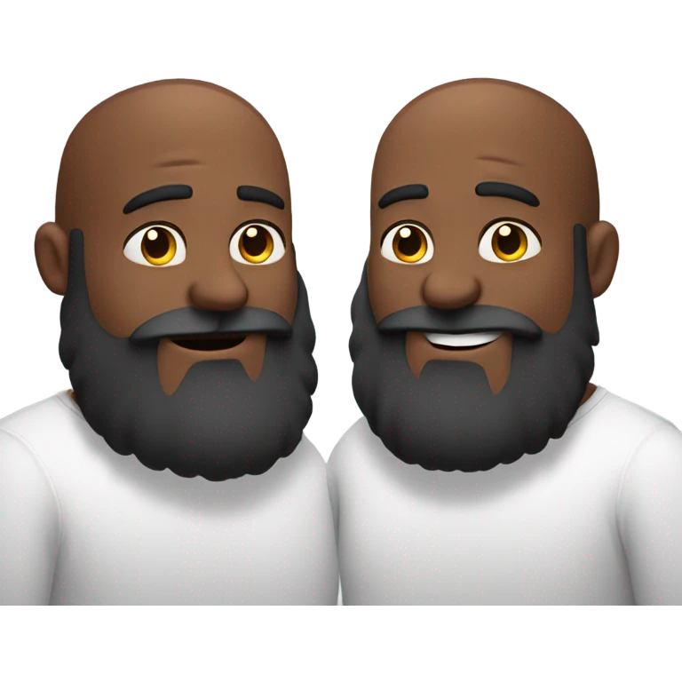 Burly bearded men in love emoji
