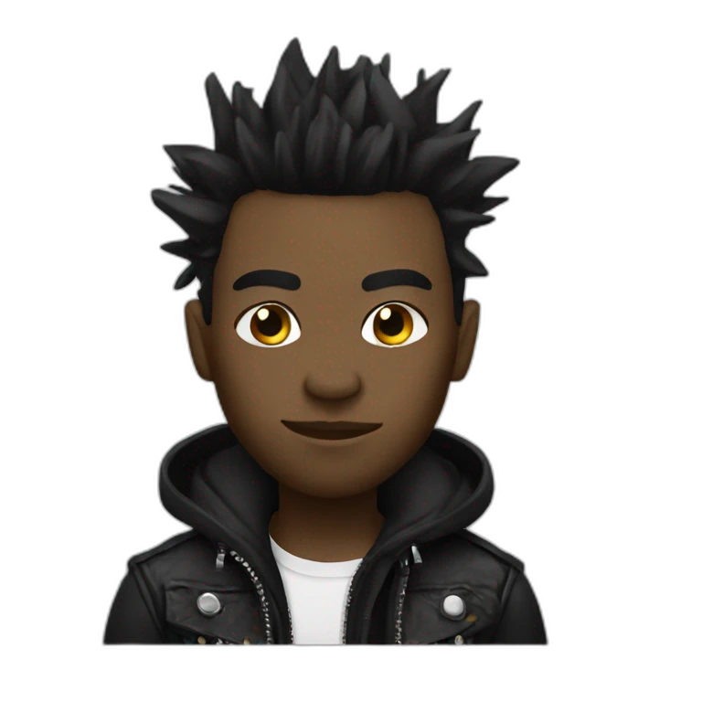 punk black guy emoji