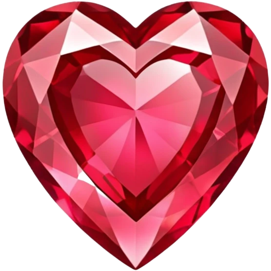 Romantic warm-colored sparkling heart gem emoji