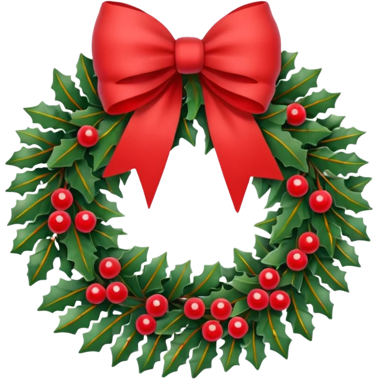 Christmas wreath emoji