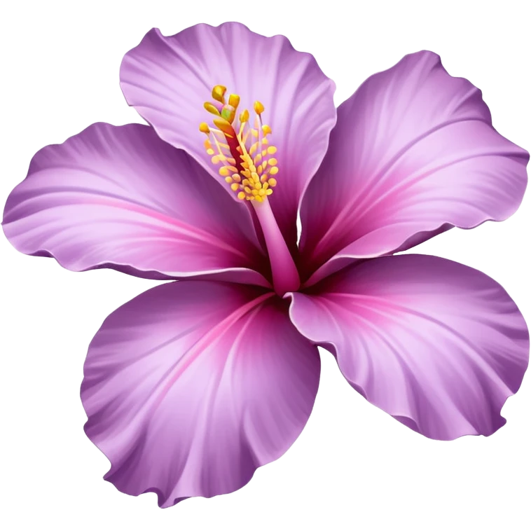 single lilac hibiscus blossom facing left in png form  emoji