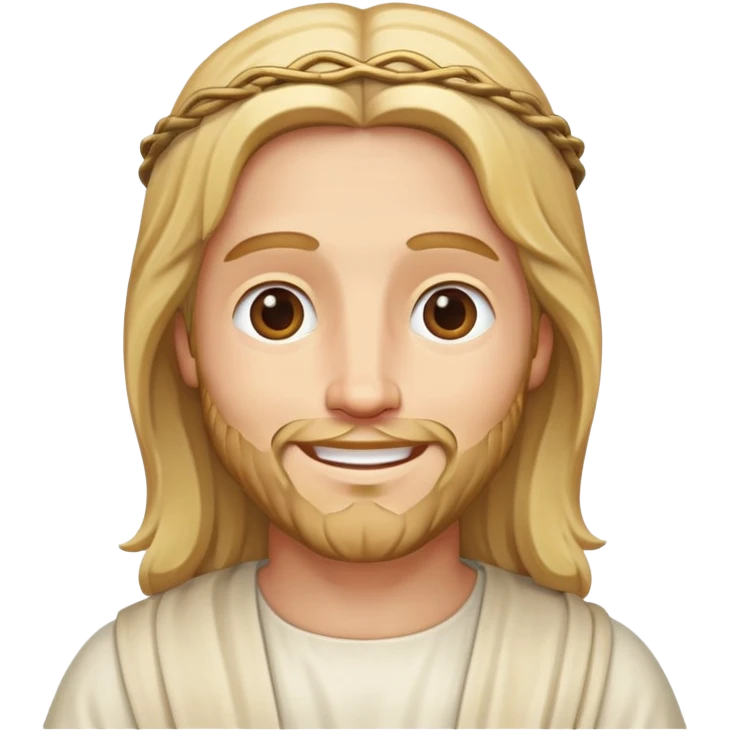 blond jesus smiling emoji