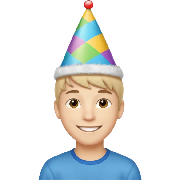 Teen boy celebrating emoji