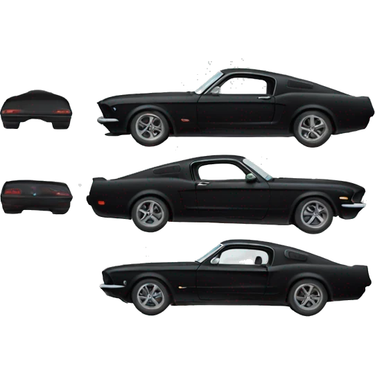 Black mustang car emoji