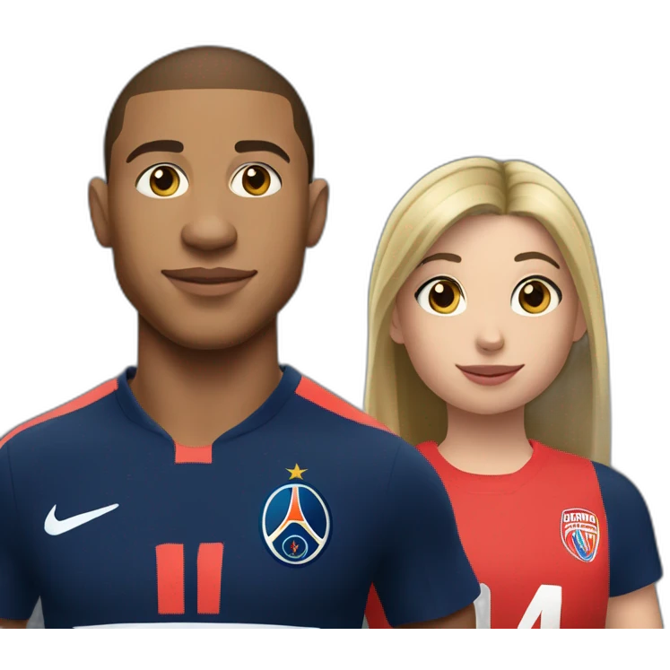 Mbappe avec une fille emoji