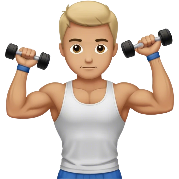 man weighted wrist curl emoji