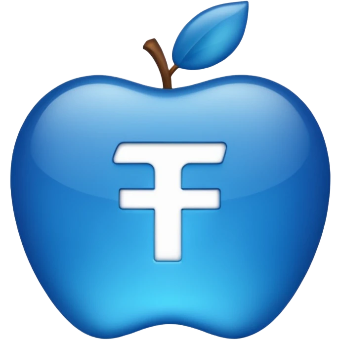 Create a yuan sign emoji in apple emoji style with blue color, no text, just the symbol. emoji