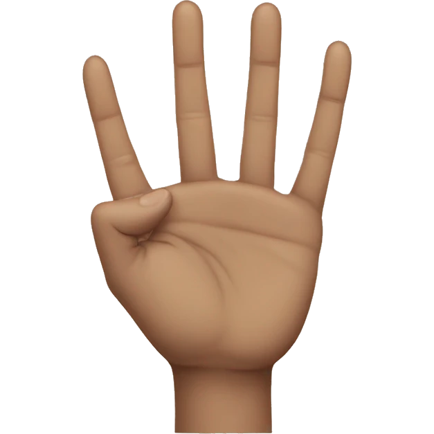 Seven finger hand emoji