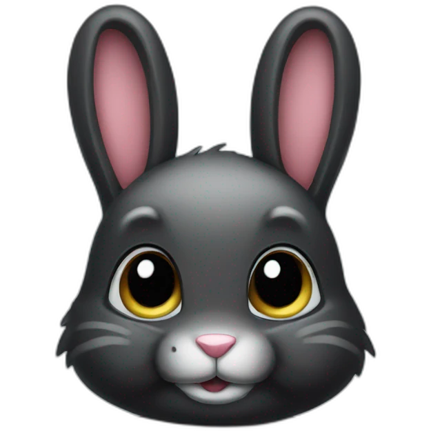 dark cute rabbbit emoji