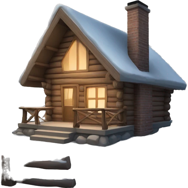 Winter cabin emoji