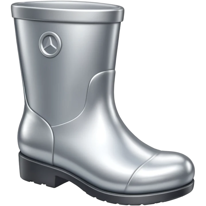 all silver toy boot emoji