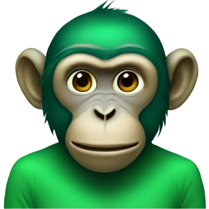 AI monkey green color  emoji