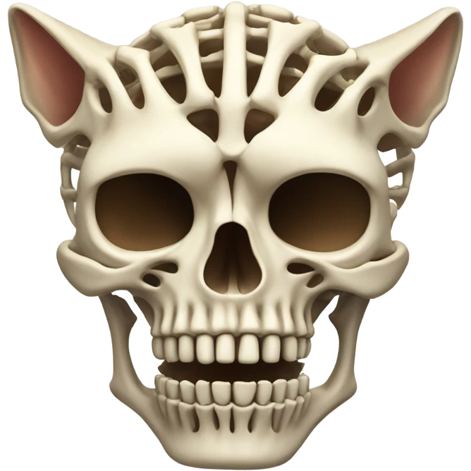 Skeleton cat  emoji