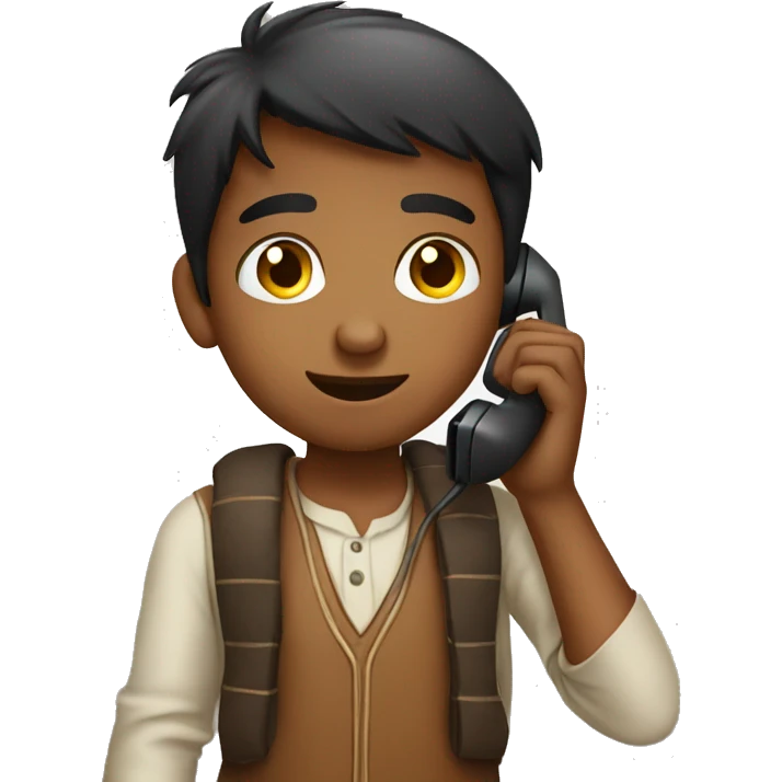 Indian BOY CALLING PHONE emoji