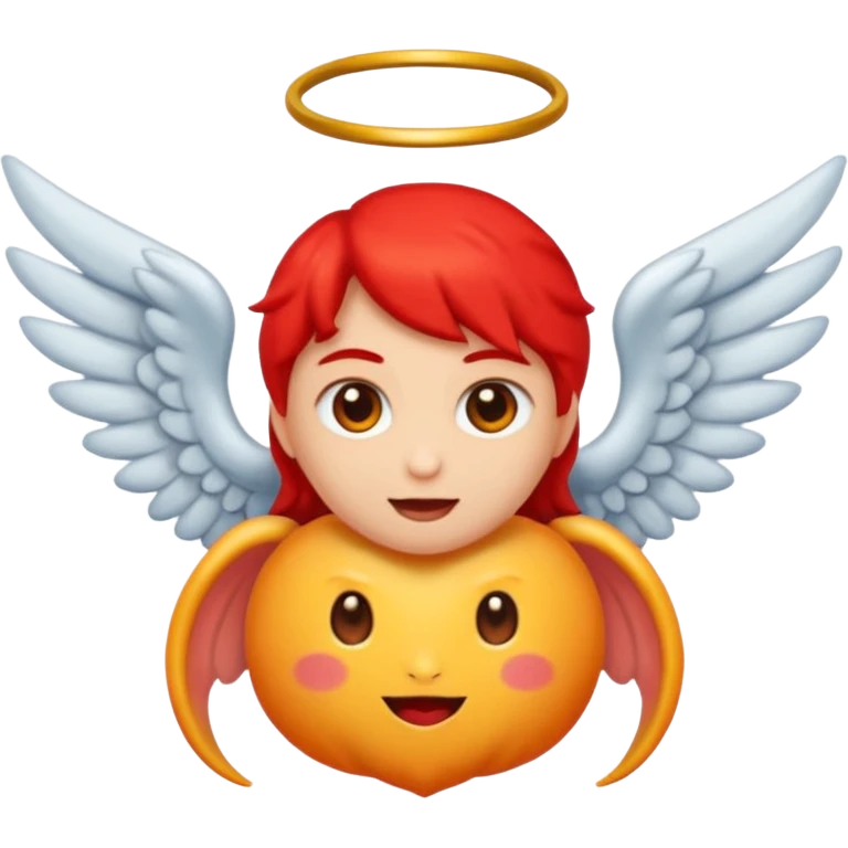 Créé un emojis d'un Ange et Demon s'entrelacent emoji