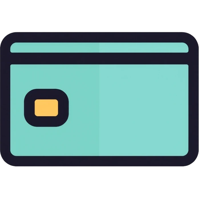 credit card with chip emoji