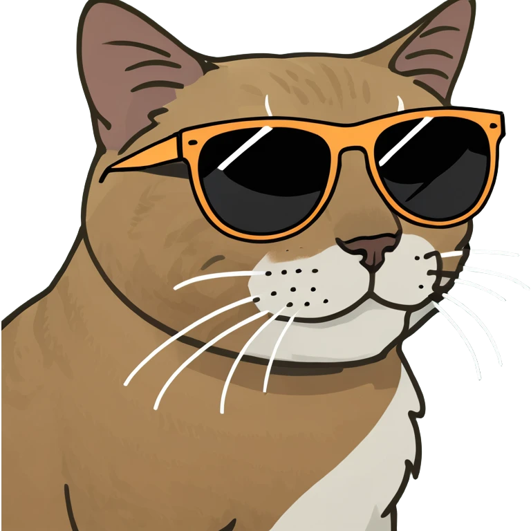 Cat with sunglasses emoji