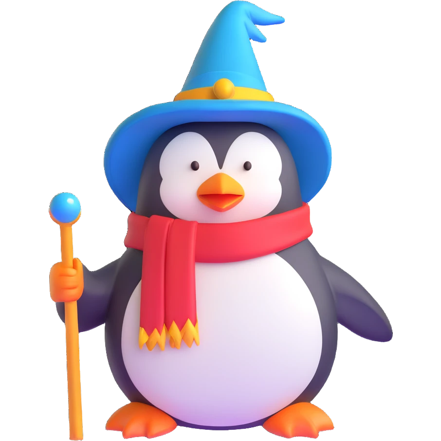 penguin wizard emoji