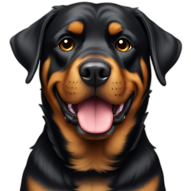 Rottweiller and golden emoji